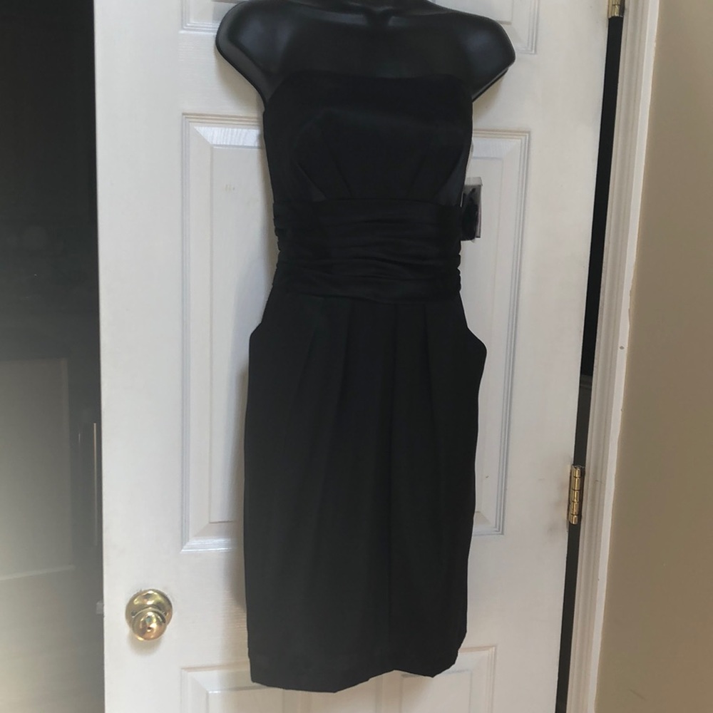 NWT Black Satin Formal Dress | Size 10